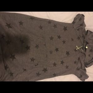 Grey star hoodie tunic